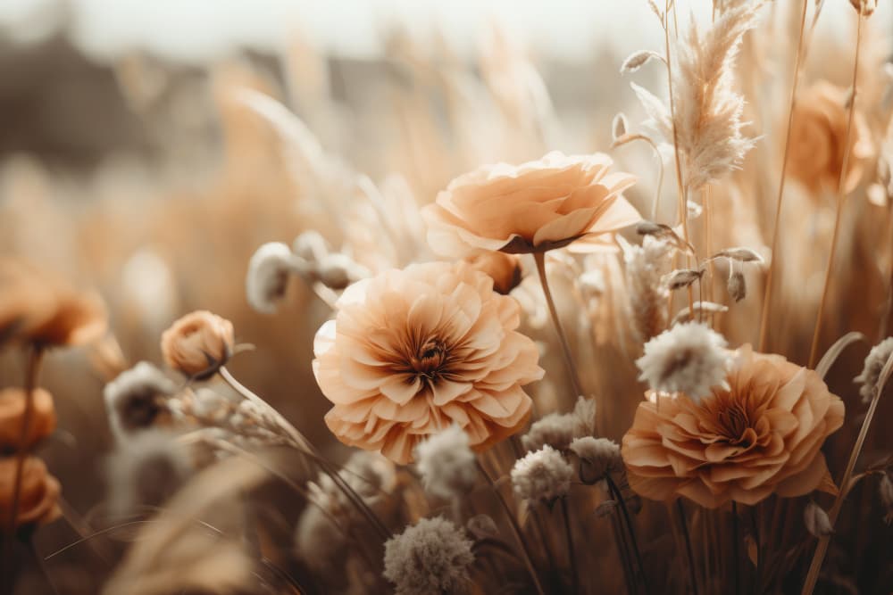 Golden Blossom Glow by Treechild — canvas wall art