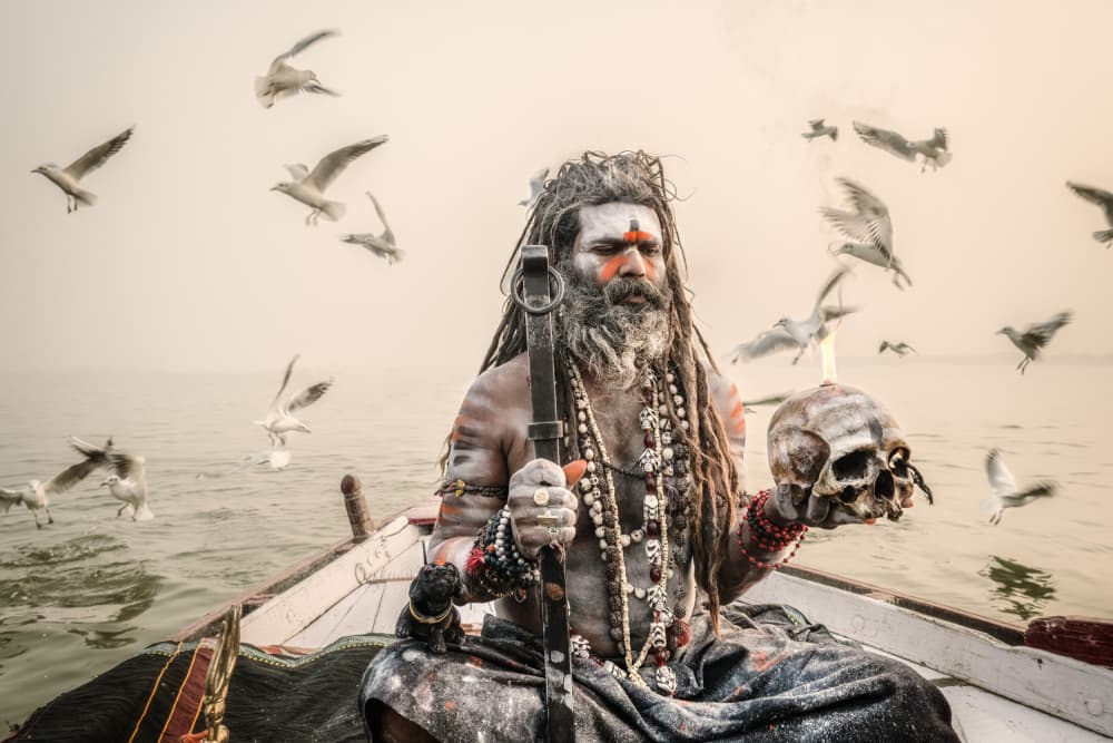 Mystic Man River Skull by Trevor Cole — canvas wall art