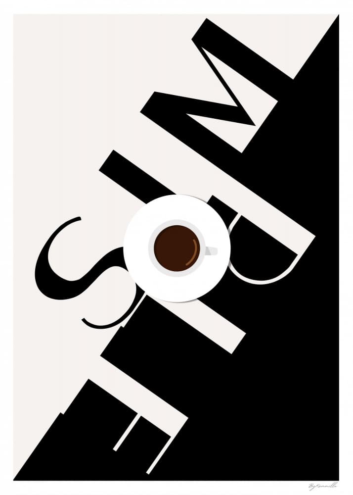 Simple Coffee by ByKammille — canvas wall art