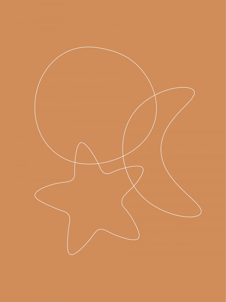 Minimalist Celestial Harmony by Natasha Playell — canvas wall art