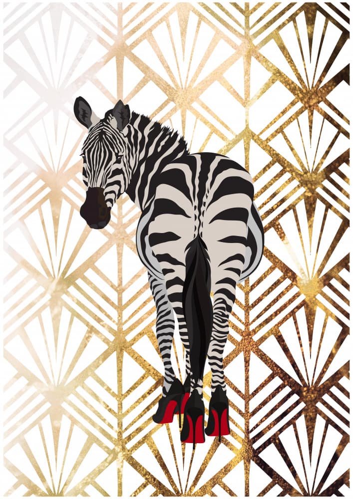 Glamorous Zebra Heels by Sarah Manovski — canvas wall art