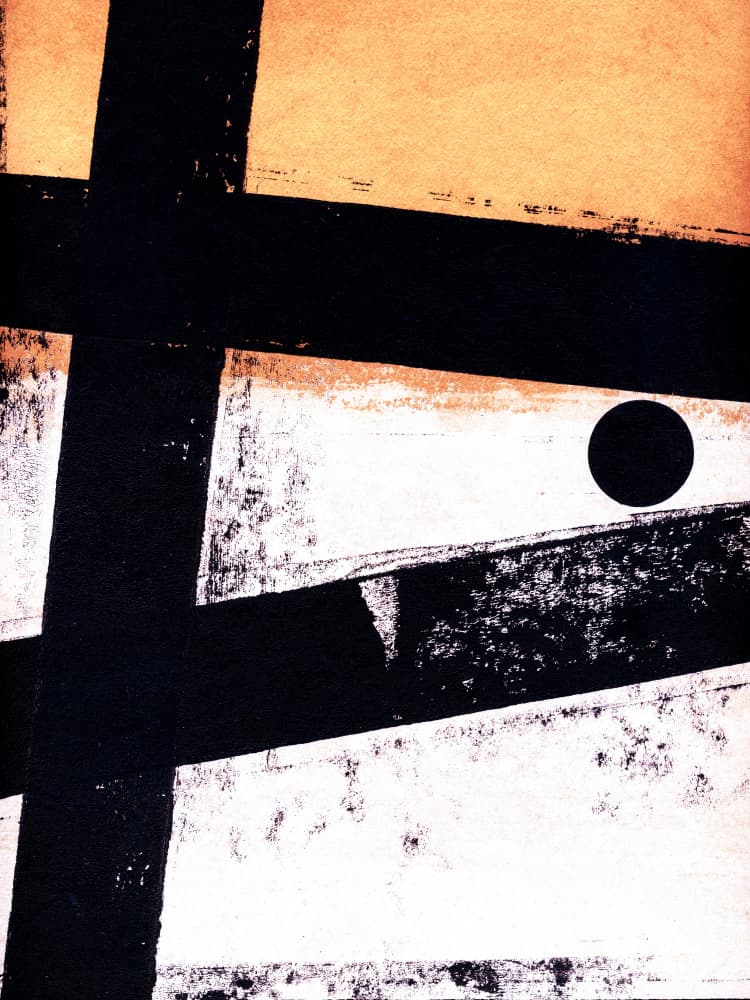 Abstract Geometric Black Circle by Petr Strnad — canvas wall art