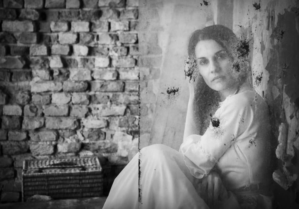 Solitary Vintage Portrait by Ileana Bosogea-Tudor — canvas wall art