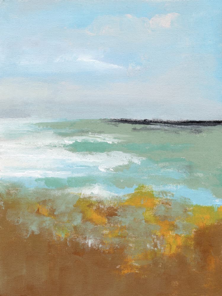 Serene Coastal Abstract by Nikita Jariwala — canvas wall art