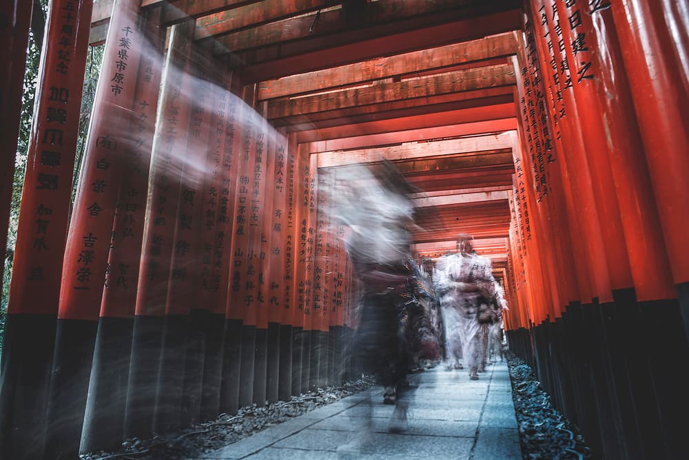 Motion Through Red Gates by Takashi Suzuki — canvas wall art