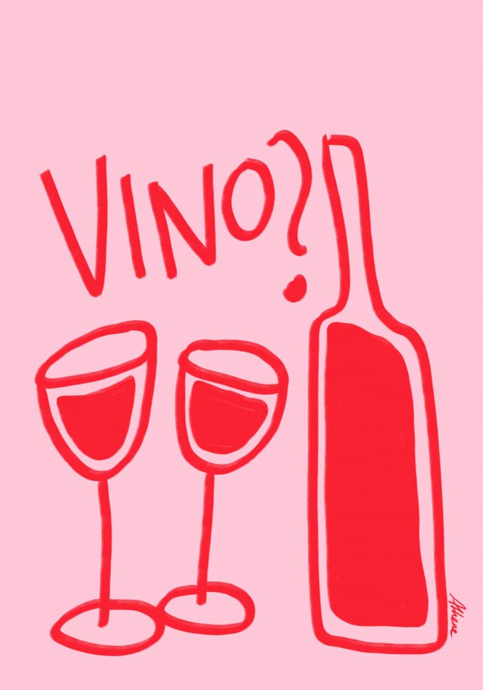 Vino? by Athene Fritsch — canvas wall art