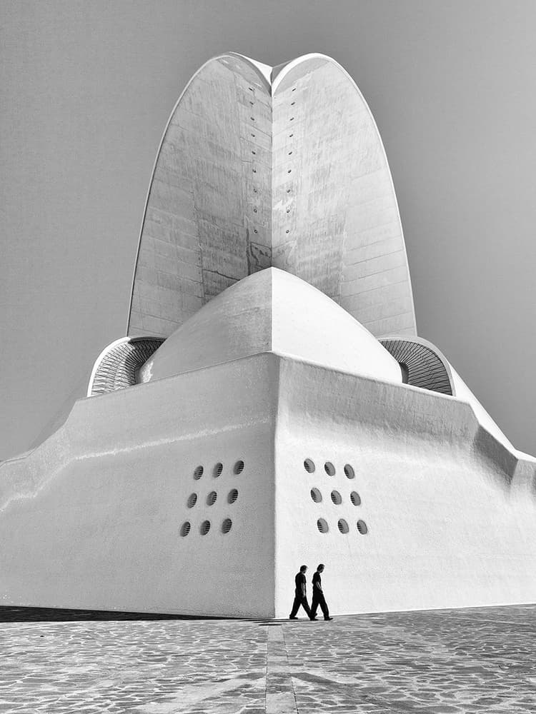 Sculptural White Building by Massimo Della Latta — canvas wall art