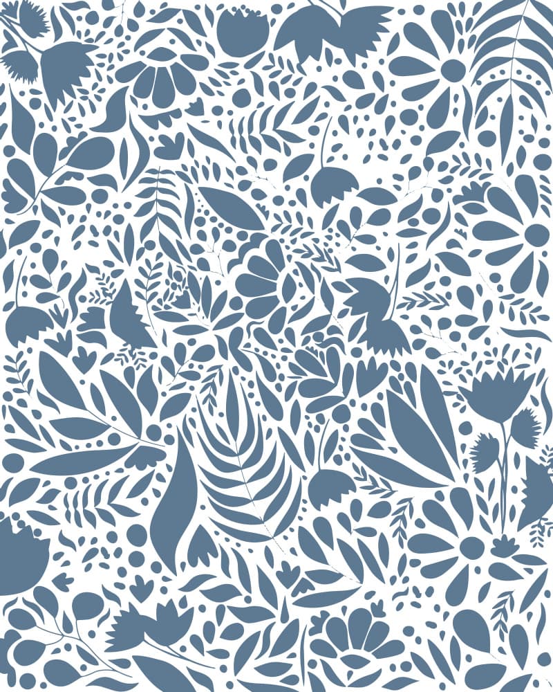 Organic Floral Pattern by Sarah Manovski — canvas wall art