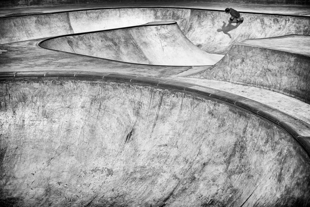 Dynamic Skatepark Ride by Tomer Eliash — canvas wall art