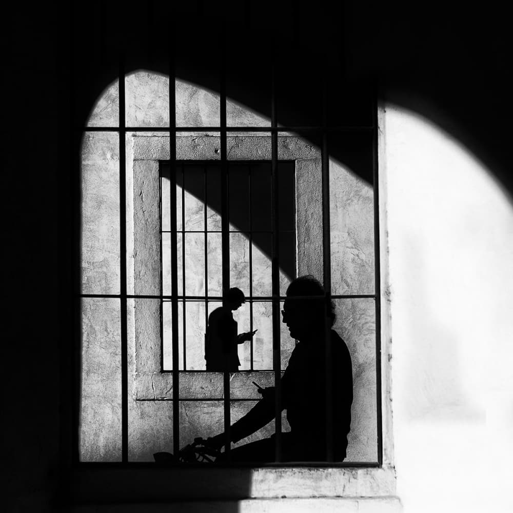 Urban Window Silhouettes by Massimo Della Latta — canvas wall art