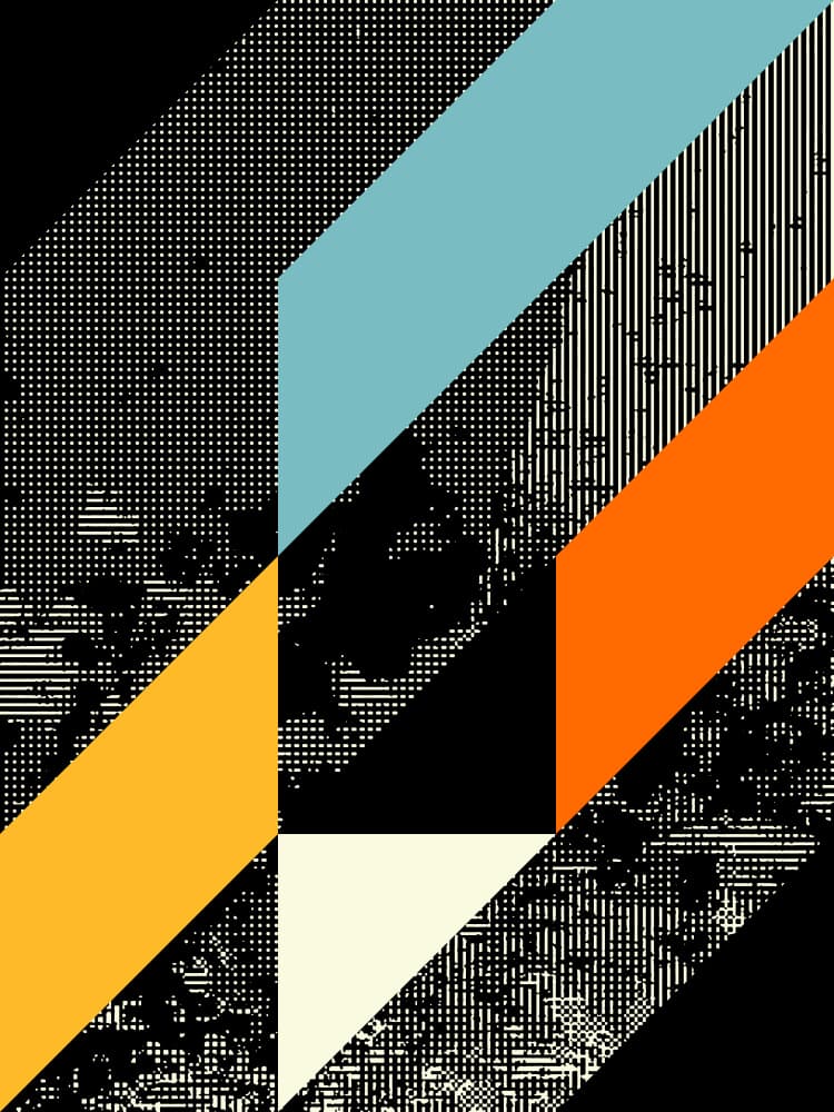 Dynamic Geometric Abstract by Petr Strnad — canvas wall art