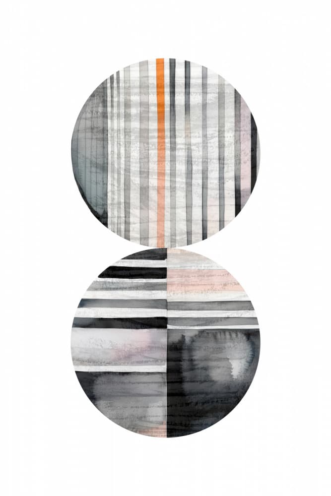 Striped Circles Abstract by cartissi — canvas wall art