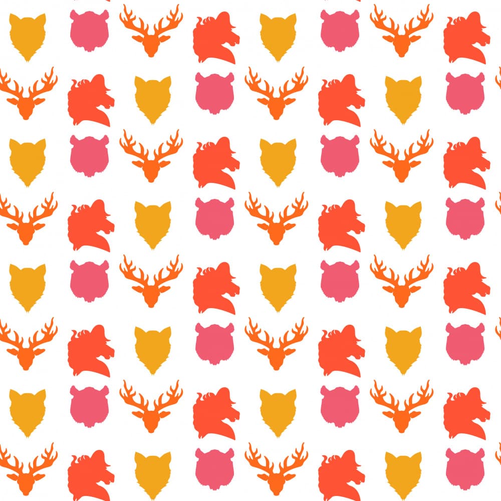 Colorful Wildlife Pattern by Marika Barsrsind — canvas wall art