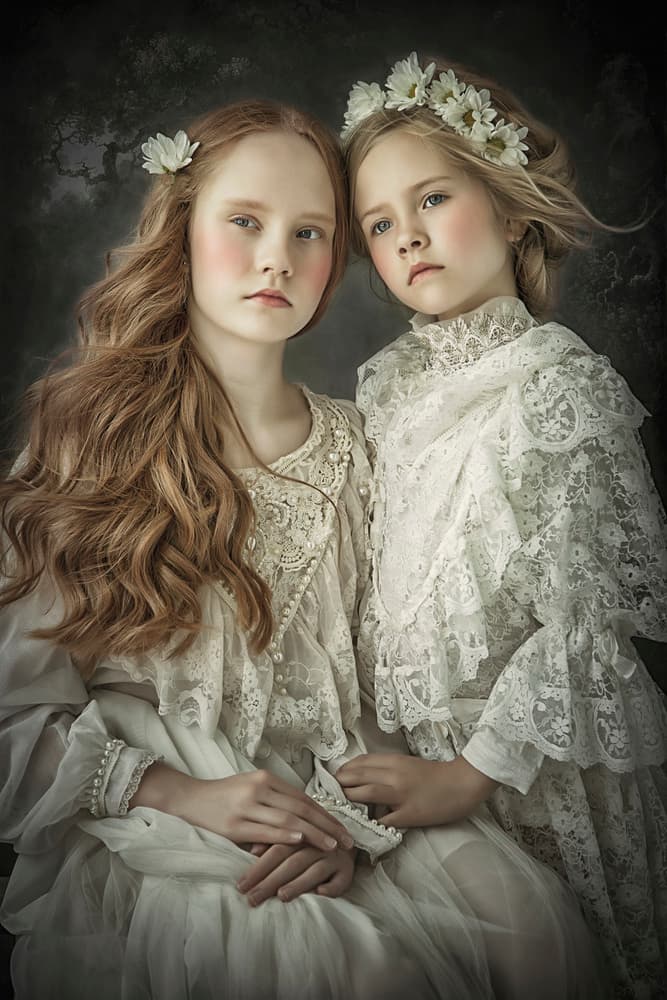 Ethereal Lace Sisters by Carola Kayen-Mouthaan — canvas wall art
