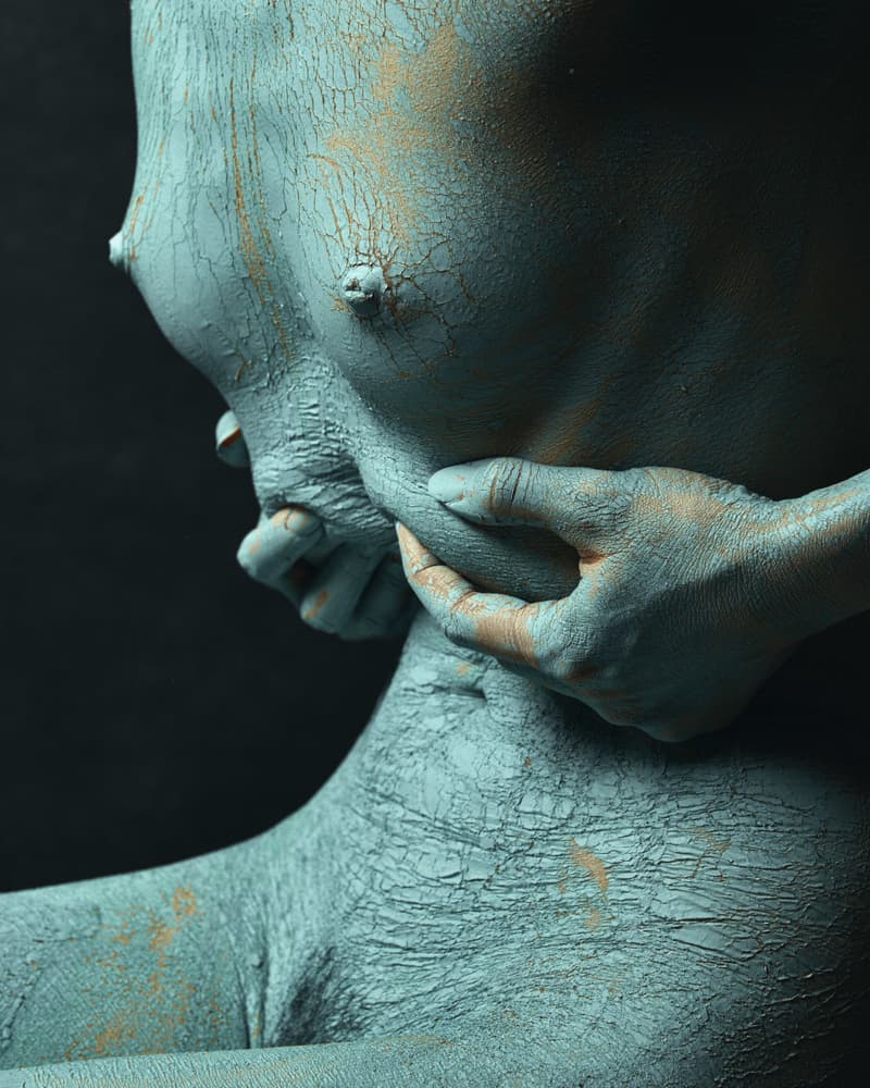 Cracked Blue Skin by Boris Belokonov — canvas wall art