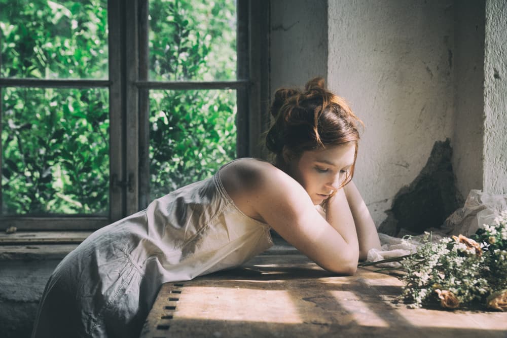 Pensive Woman By Window by Ruth Franke — canvas wall art