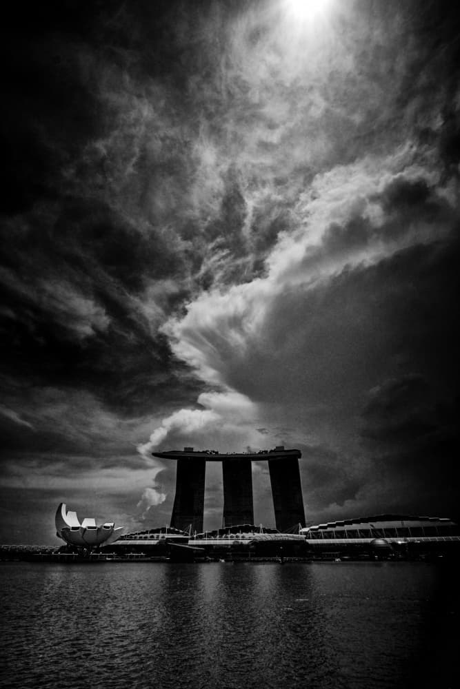 Marina Bay Sands Drama by Roberto Parola — canvas wall art