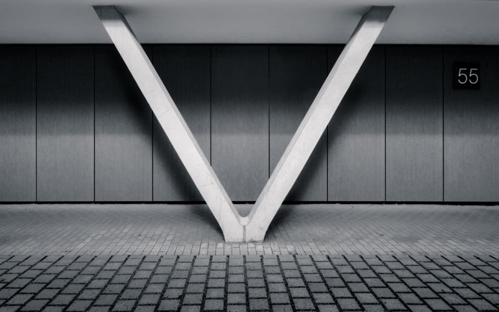 Geometric V Architecture by Stephan Rückert — canvas wall art