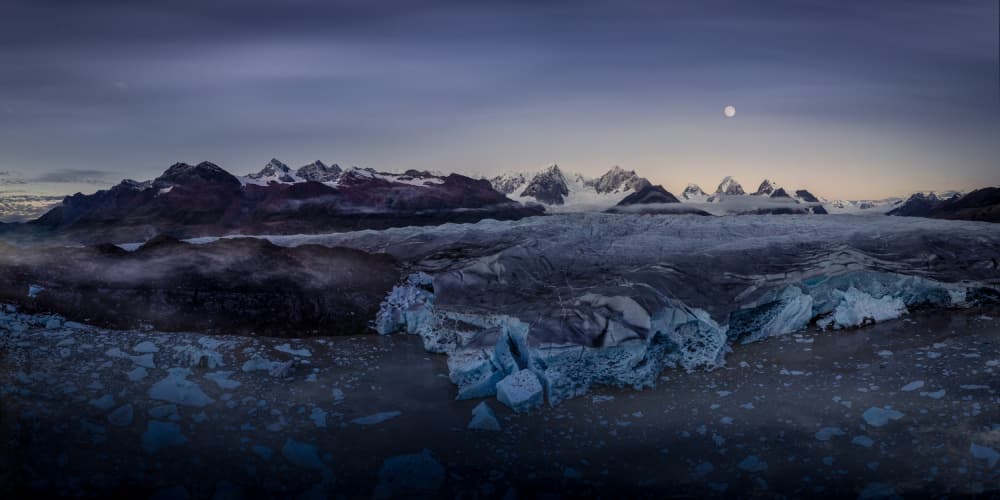 Moonlit Glacial Majesty by qiye — canvas wall art