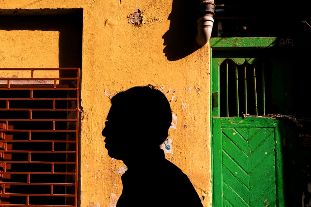 Vivid Street Shadow by Kuntal Biswas — canvas wall art