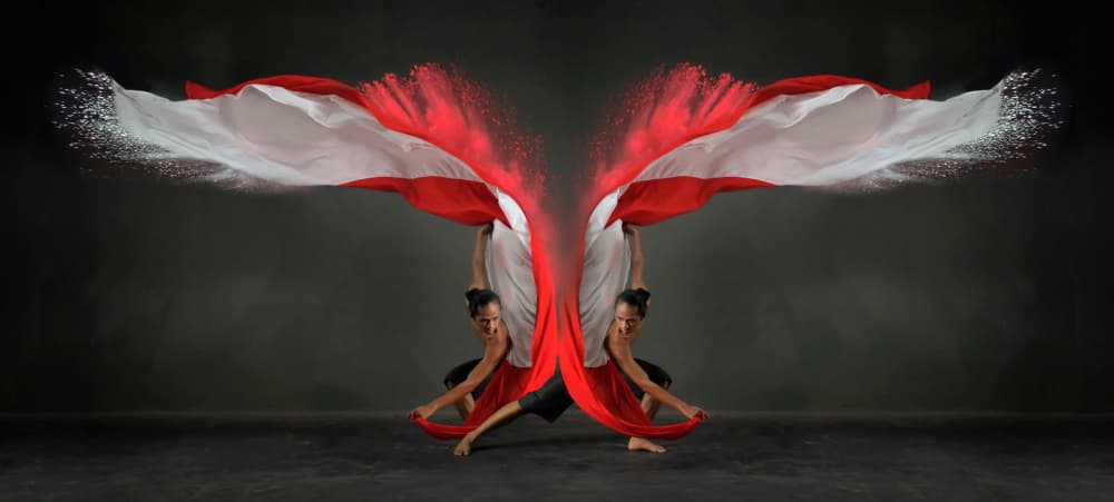 Red White Dance Flow by Antonyus Bunjamin (Abe) — canvas wall art