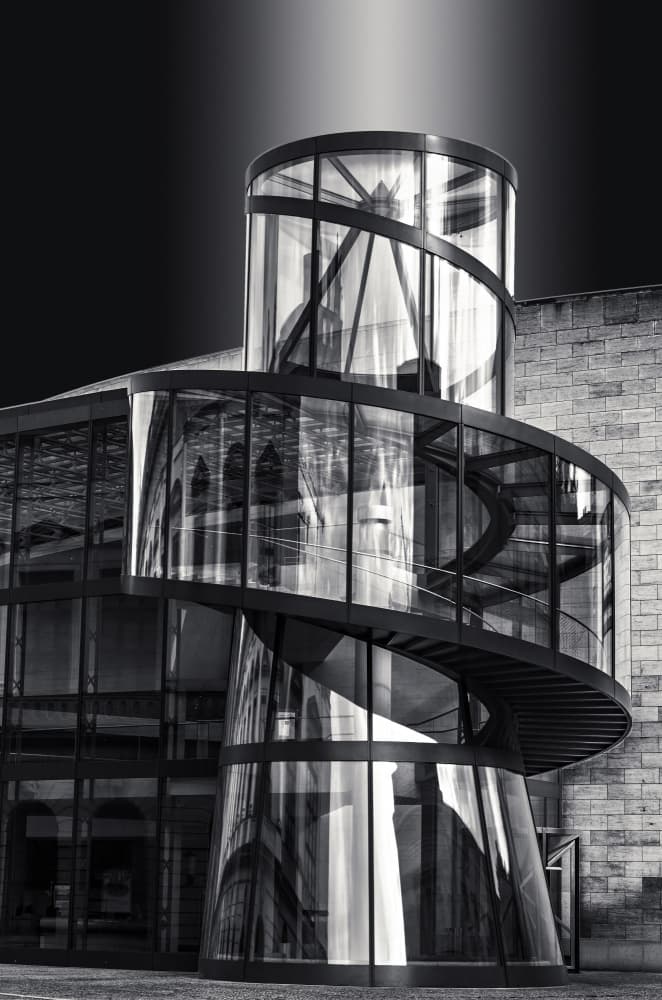 Dynamic Glass Spiral by Roland Weber — canvas wall art