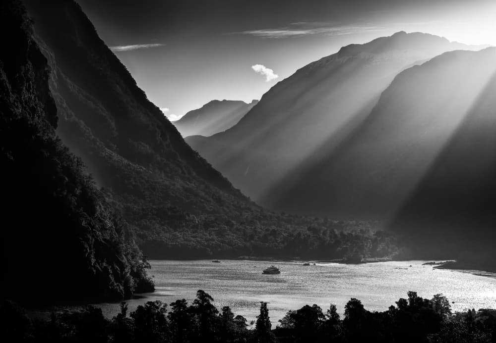 Sun Rays Mountain Valley by Li Ying — canvas wall art