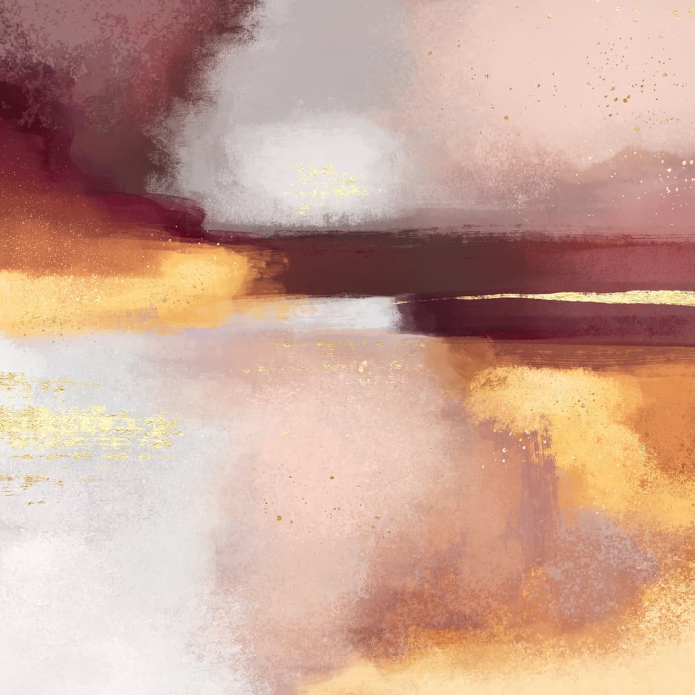 Golden Blush Abstract by Elisabeth Fredriksson — canvas wall art