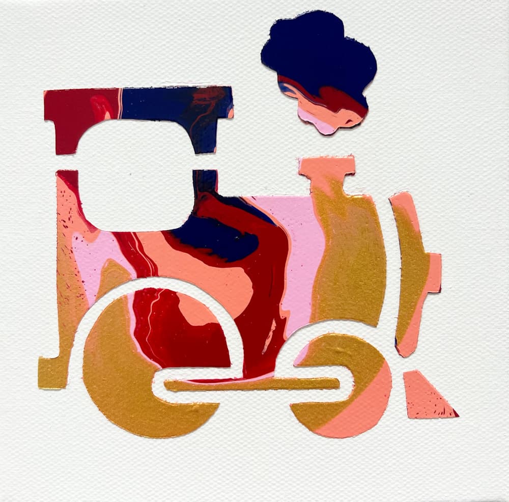 Colorful Abstract Train by Eleni Pratsi — canvas wall art
