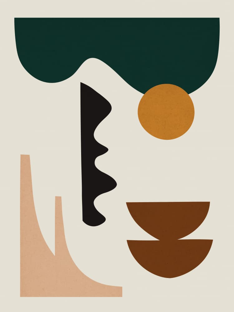 Earthy Abstract Forms by Vitor Costa — canvas wall art