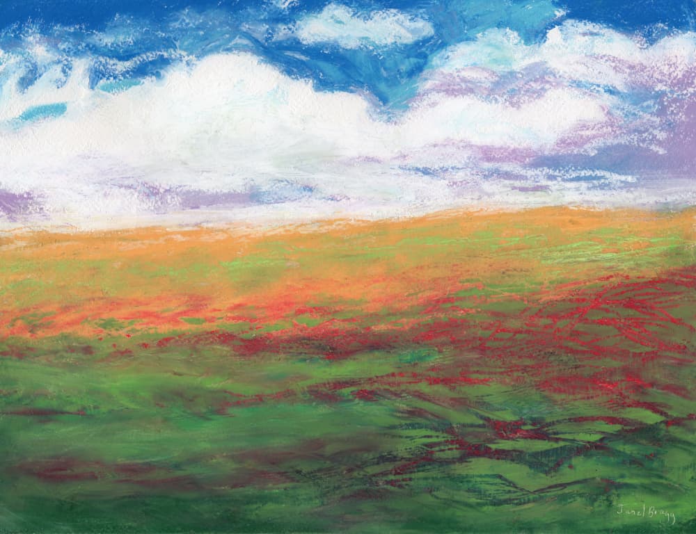 Vibrant Fields and Sky by Janel Bragg — canvas wall art