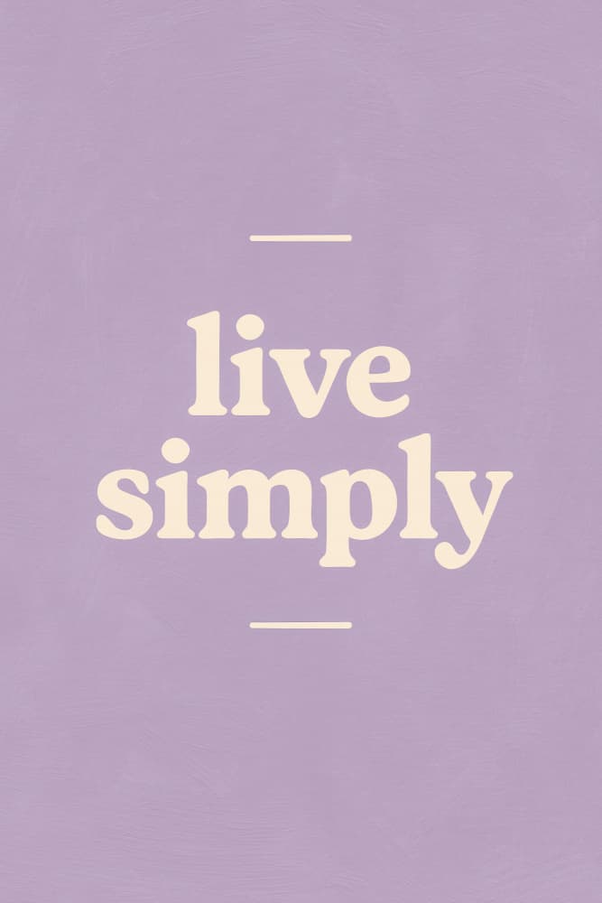 Livesimply(purpe) by Treechild — canvas wall art