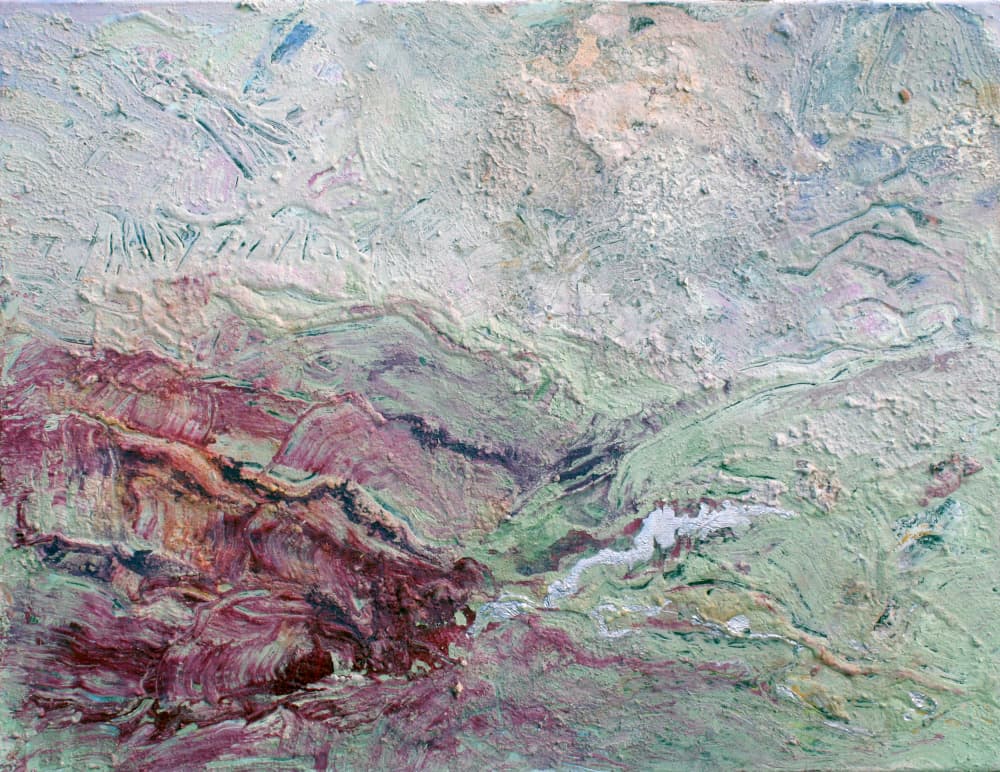 Earthy Textured Landscape by Marina Nelson — canvas wall art