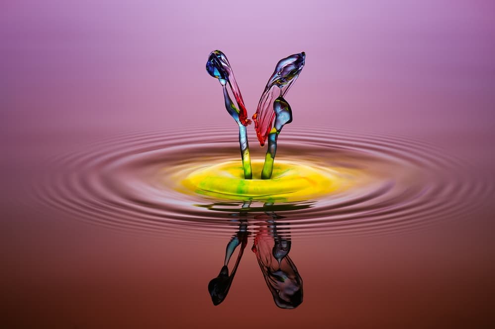 Colorful Water Splash by Muhammad Berkati — canvas wall art