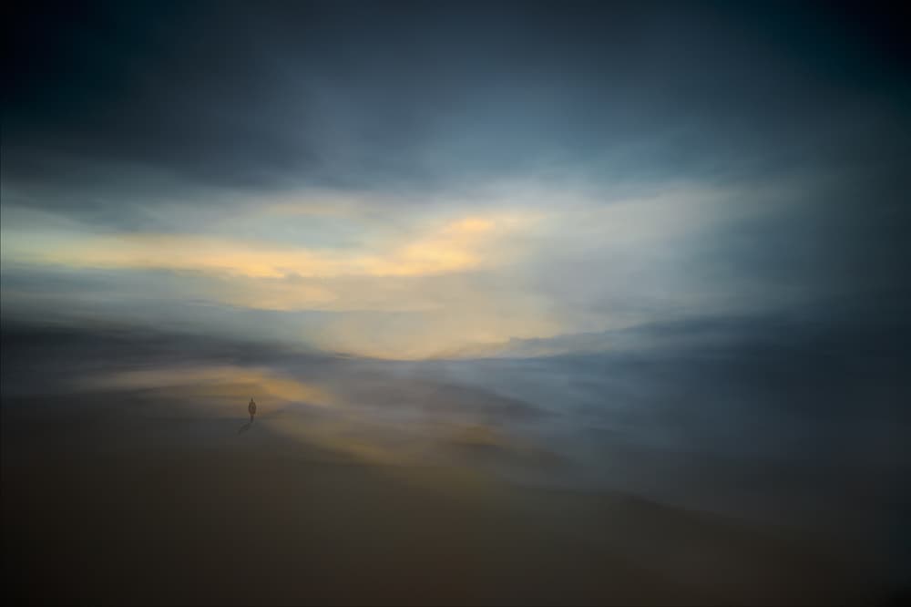 Misty Beach Solitude by Santiago Pascual Buye — canvas wall art