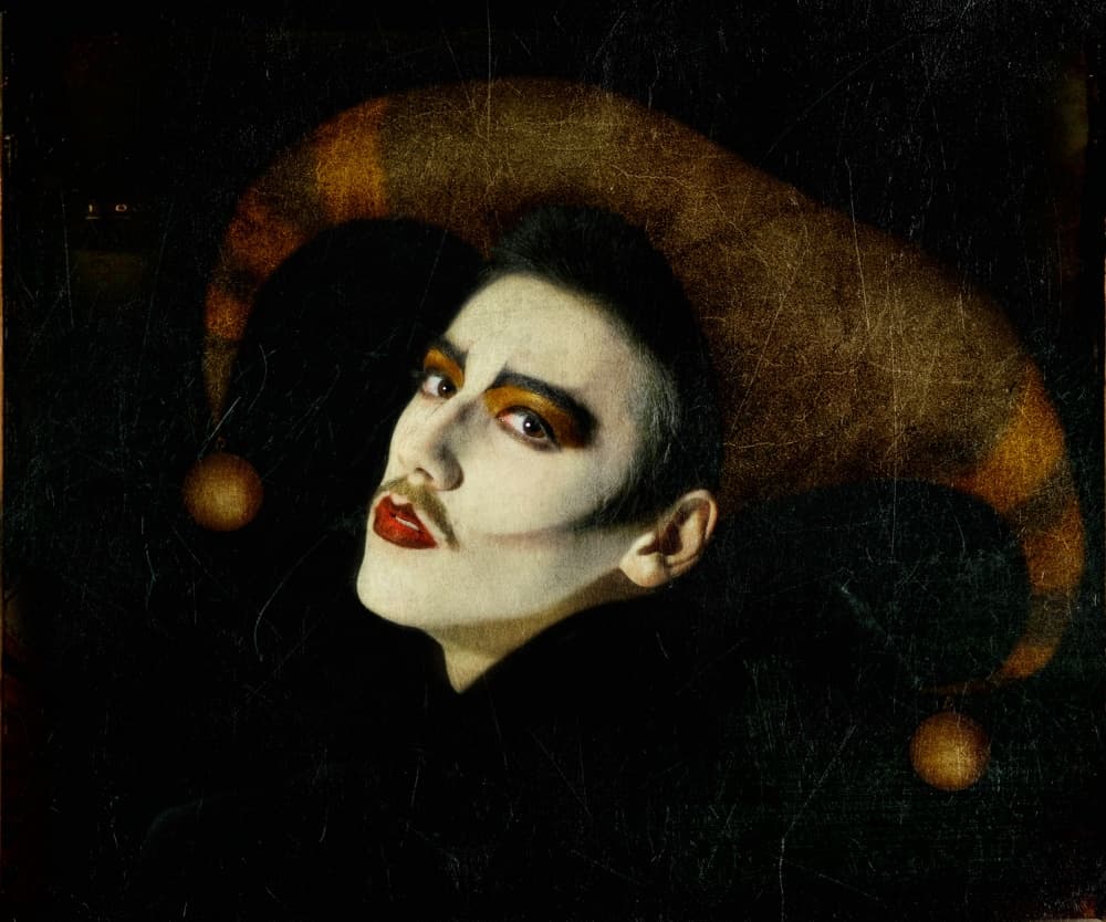 Theatrical Jester Portrait by Svetlana Melik-Nubarova — canvas wall art