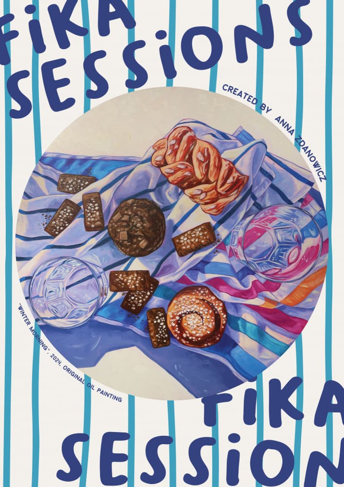 Cozy Fika Still Life by Anna Zdanowicz — canvas wall art