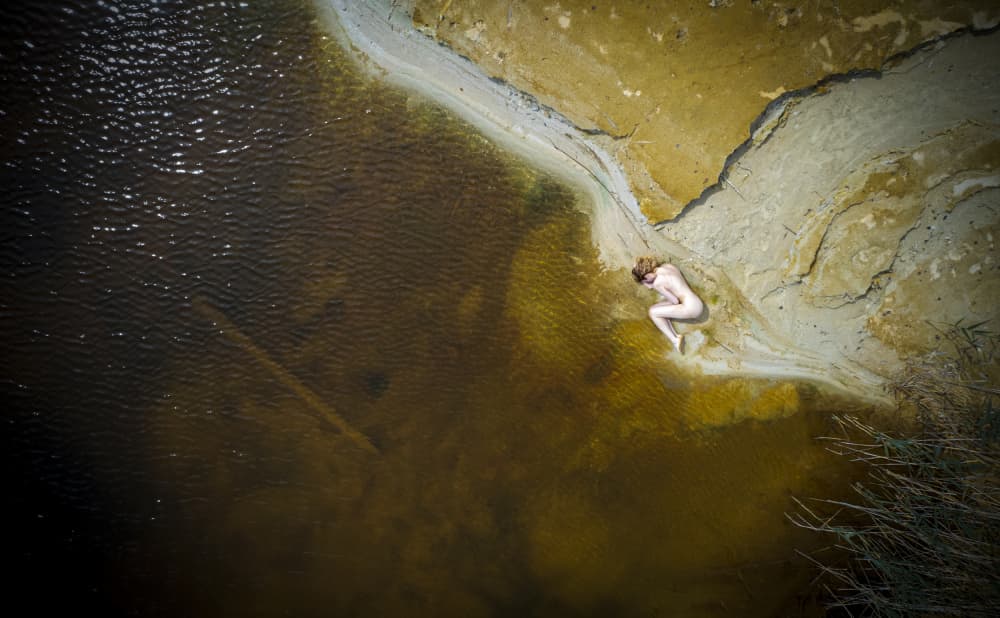 Nude Shore Serenity by Raul Ghiman — canvas wall art