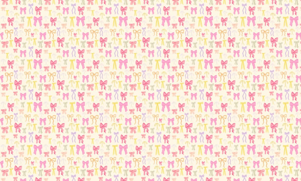 Pastel Bows Pattern by Aislinn Simmonds — canvas wall art