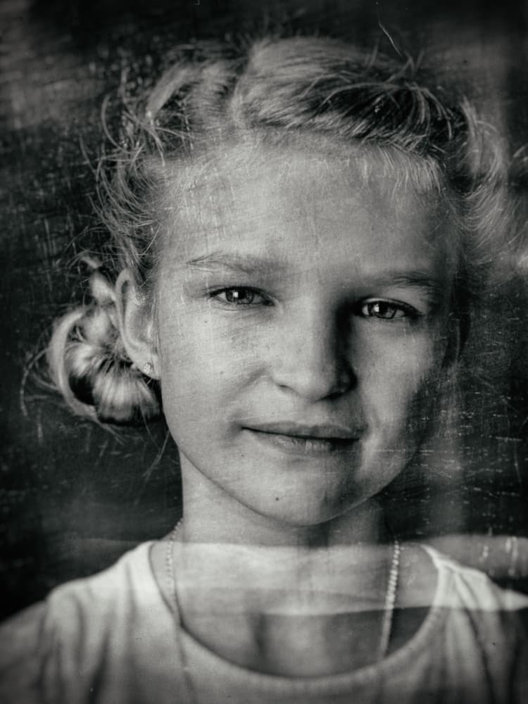Girl with Gentle Smile by Leif Løndal — canvas wall art