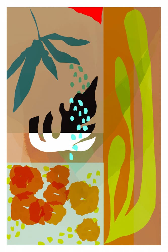 Vibrant Plant Forms by casa cartissi — canvas wall art