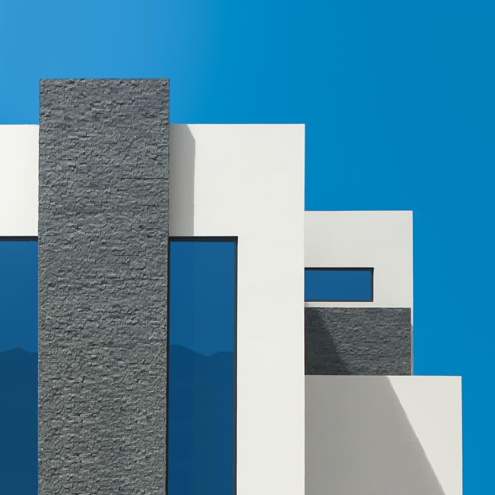 Modern Blue Architecture by wiebe wilbers — canvas wall art