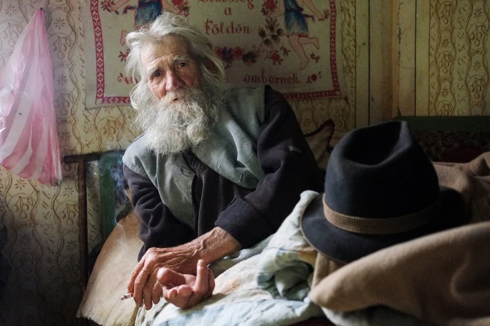 Pensive Bearded Elder by Zoran Toldi (EFIAP AZSF) — canvas wall art