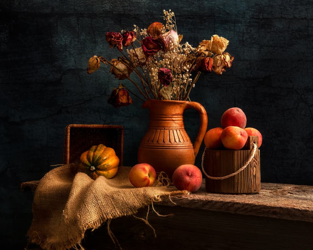 Rustic Autumn Still Life by Louie Luo — canvas wall art