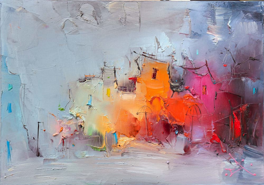 Vibrant Cityscape Hues by Stanislav Lazarov — canvas wall art