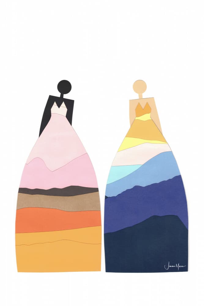 Abstract Landscape Dresses by Jemma Morris — canvas wall art