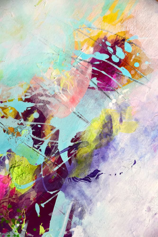Vibrant Abstract Splashes by Kirsten Handelmann — canvas wall art