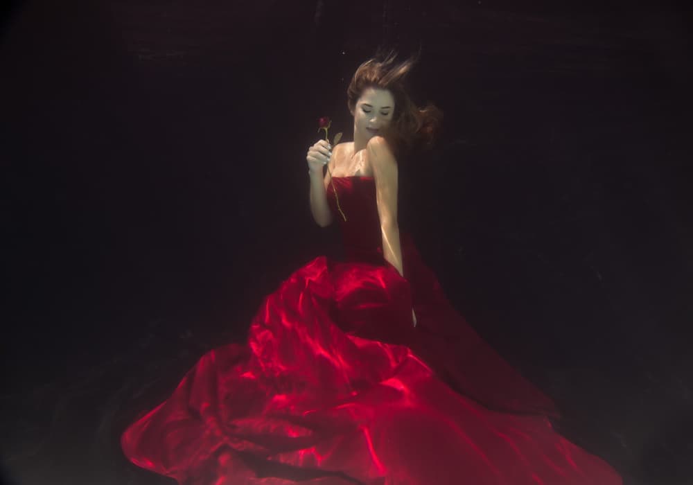 Ethereal Woman Underwater by Gabriela Slegrova — canvas wall art