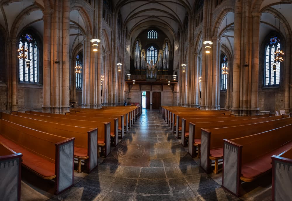 Peaceful Church Interior by Benny Pettersson — canvas wall art