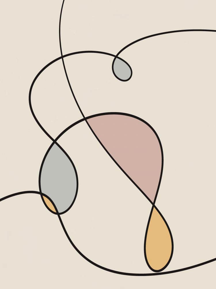 Fluid Abstract Shapes by Little Dean — canvas wall art